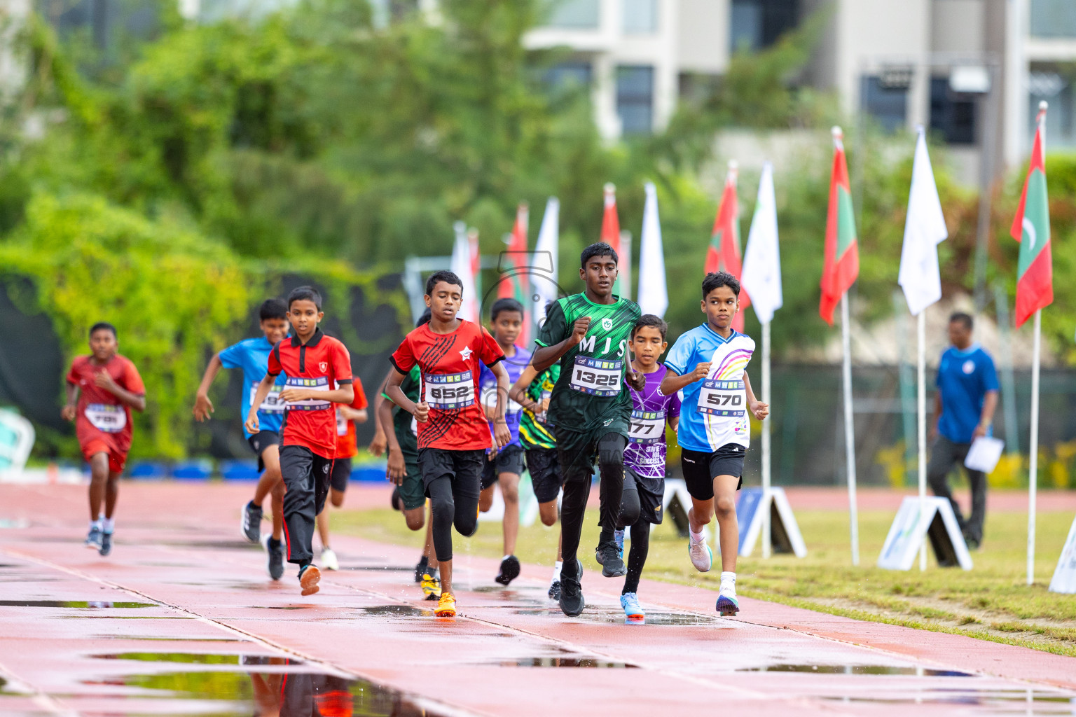 Day 1 of MWSC Interschool Athletics Championships 2024 held in Hulhumale Running Track, Hulhumale, Maldives on Saturday, 9th November 2024. 
Photos by: Ismail Thoriq / images.mv