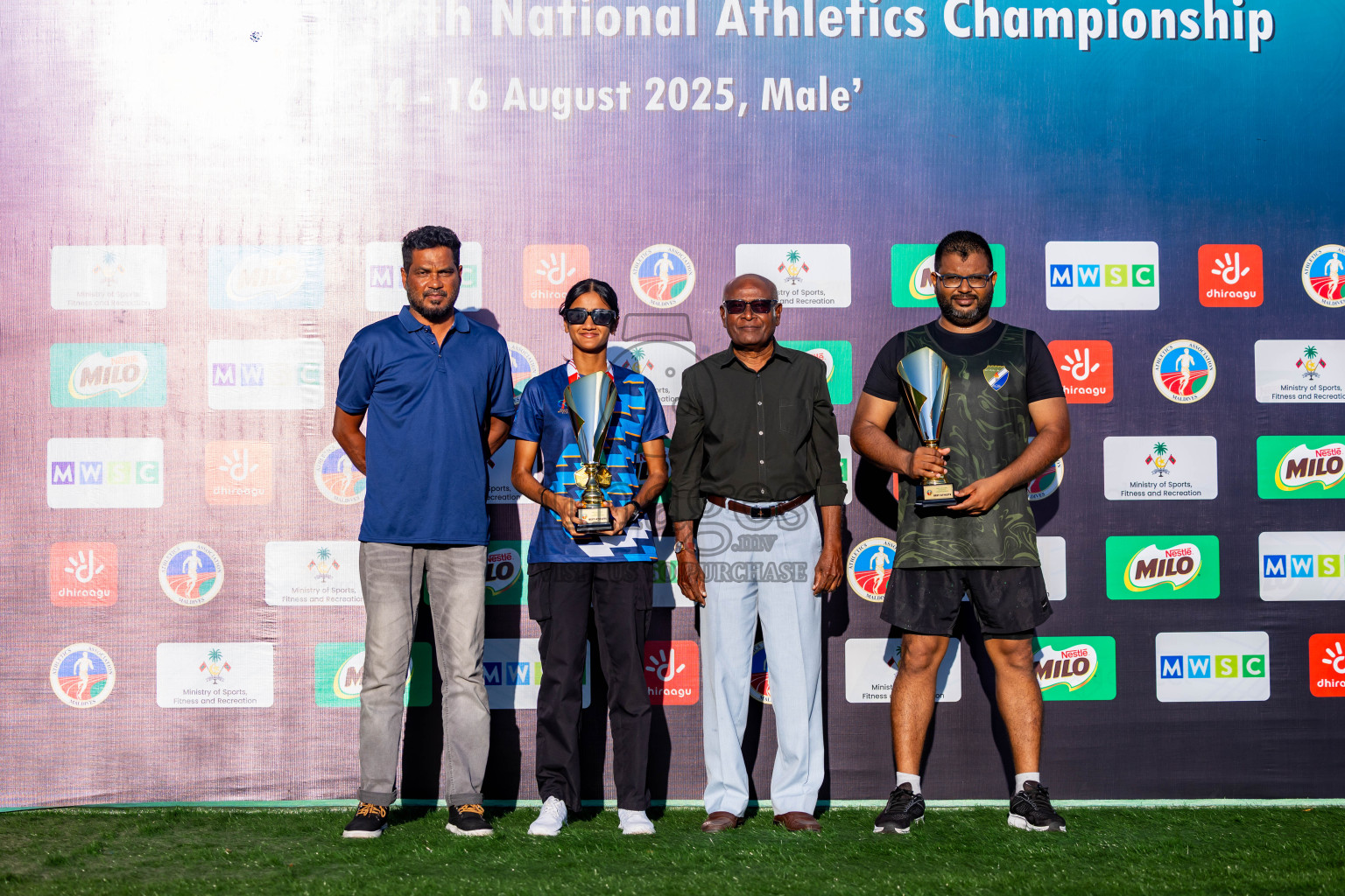 Day 3 of National Athletics Championship 2025 was held at Ekuveni Running Ground in Male', Maldives on Saturday, 16th August 2025. Photos: Nausham Waheed / images.mv