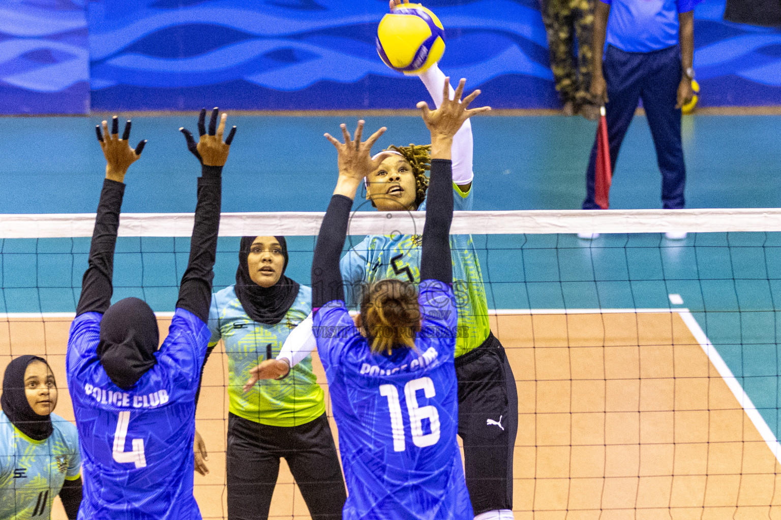 Final of Women's Division of Volleyball Association Cup 2023 held in Male', Maldives on Tuesday, 9th January 2024 at Social Center Indoor Hall Photos By: Nausham Waheed /images.mv