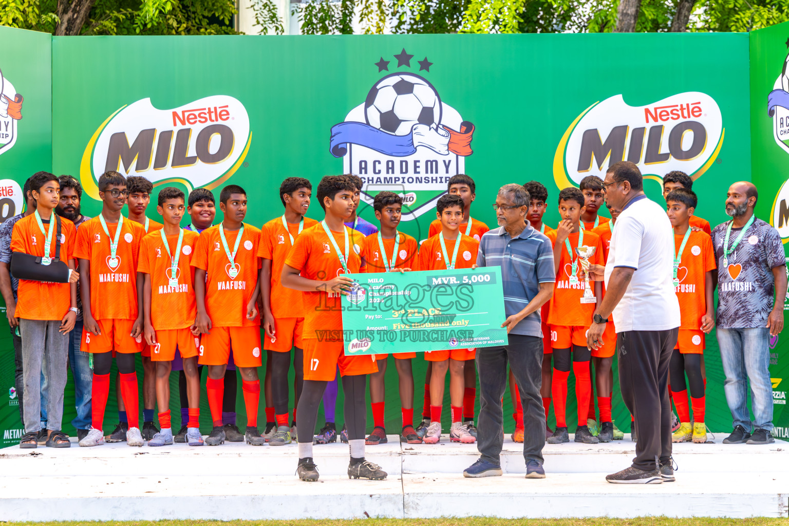 Day 4 of MILO Academy Championship 2024 (U-14) was held in Henveyru Stadium, Male', Maldives on Sunday, 3rd November 2024. Photos: Ismail Thoriq / Images.mv