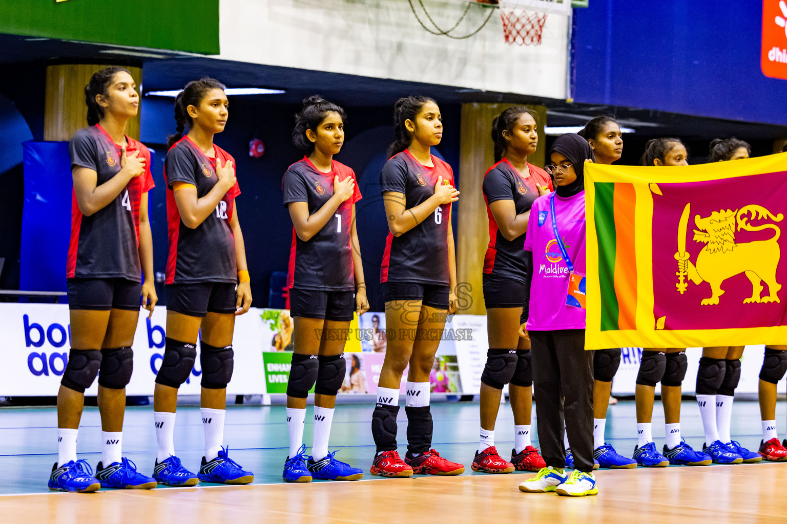 Kyrgyzstan vs Sri Lanka in Final of CAVA U20 Woman's Volleyball Championship 2024 was held in Social Center, Male', Maldives on 23rd July 2024. Photos: Nausham Waheed / images.mv