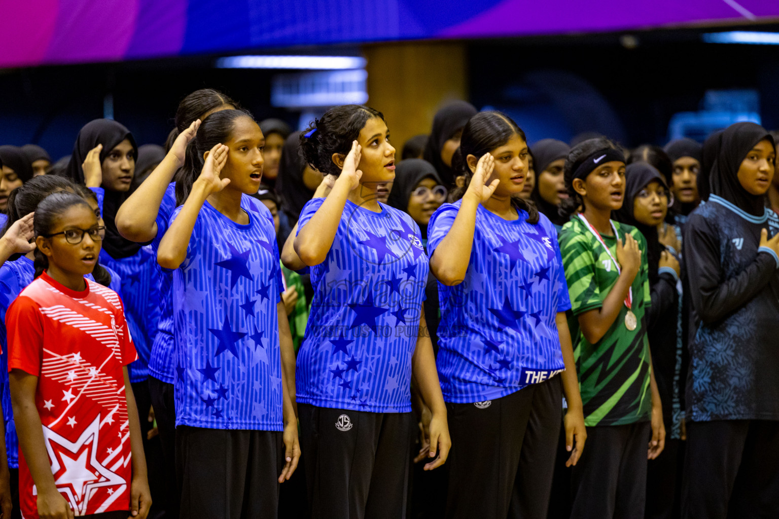 Closing Ceremony of Inter-school Netball Tournament held in Social Center at Male', Maldives on Monday, 26th August 2024. Photos: Hassan Simah / images.mv