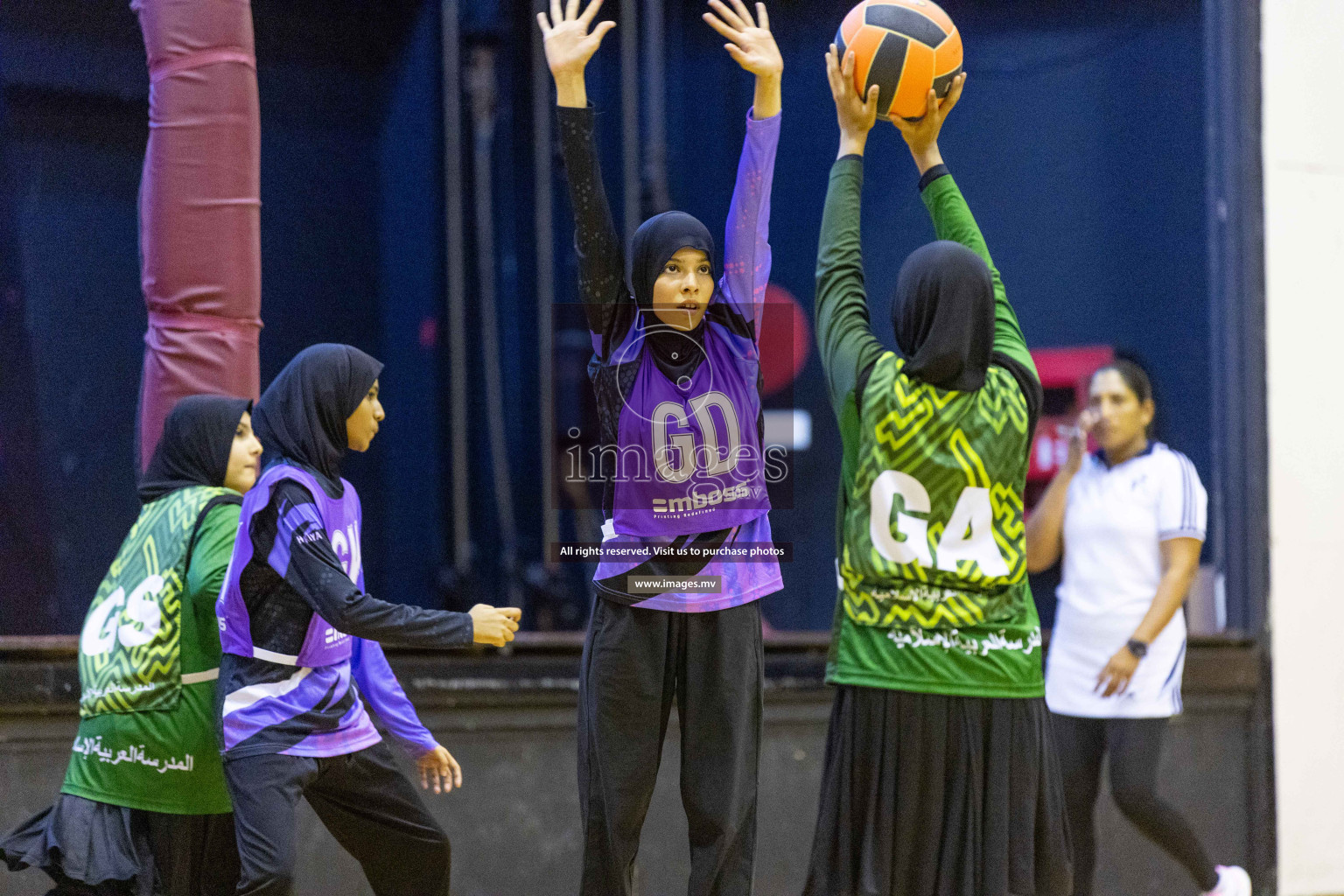 Day4 of 24th Interschool Netball Tournament 2023 was held in Social Center, Male', Maldives on 30th October 2023. Photos: Nausham Waheed / images.mv