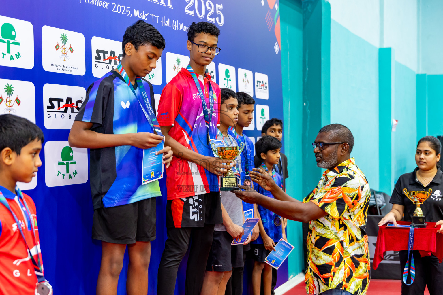 Finals of 30th Table Tennis Association Championship 2025 was held on Saturday, 20th September 2025 in Male' TT Hall, Male', Maldives. Photos: Nausham Waheed / images.mv