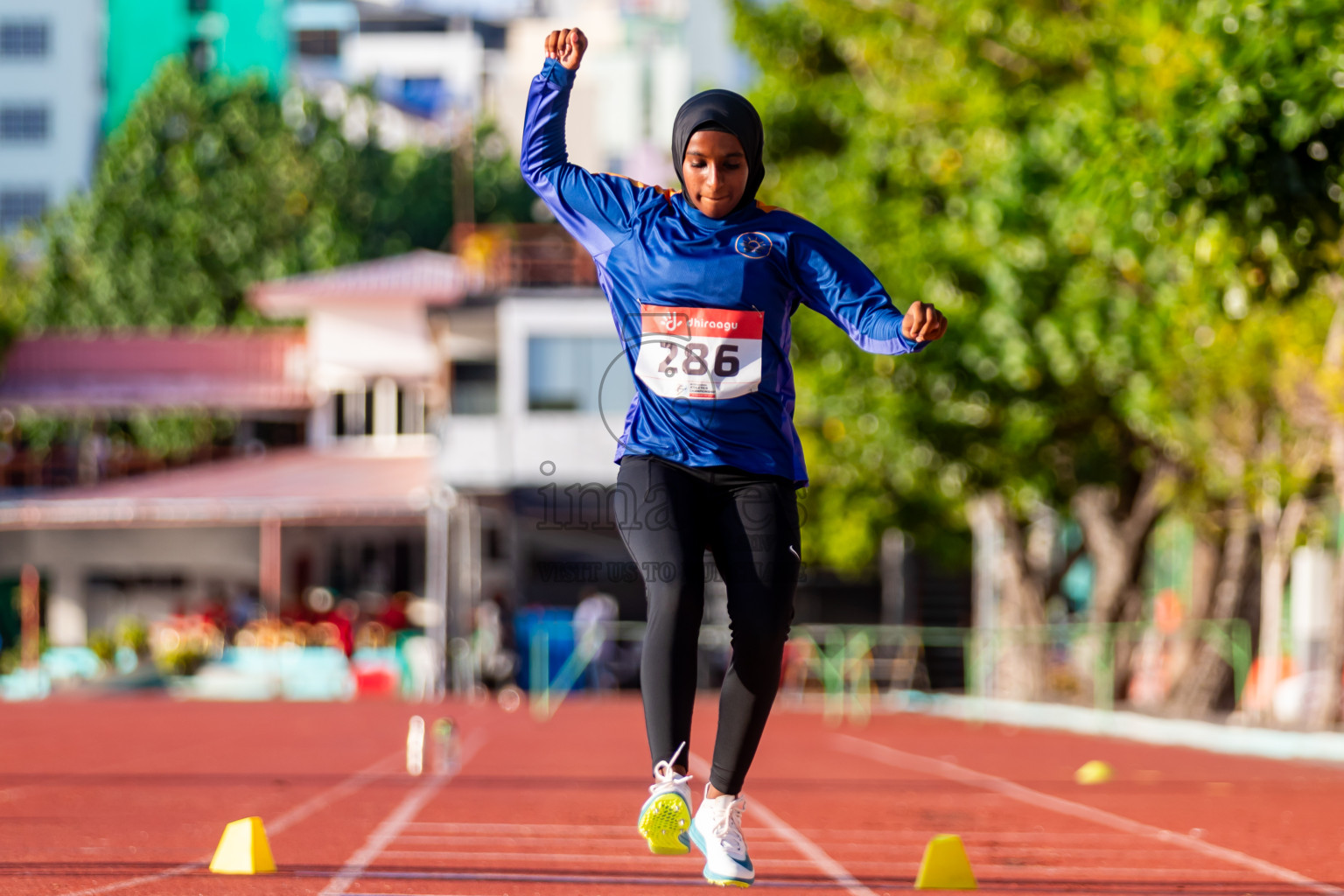 Day 2 of Inter-school Athletics Championship 2025 held in Ekuveni Synthetic Track, Male', Maldives on Tuesday, 07th October 2025. Photos by: Riza / Images.mv