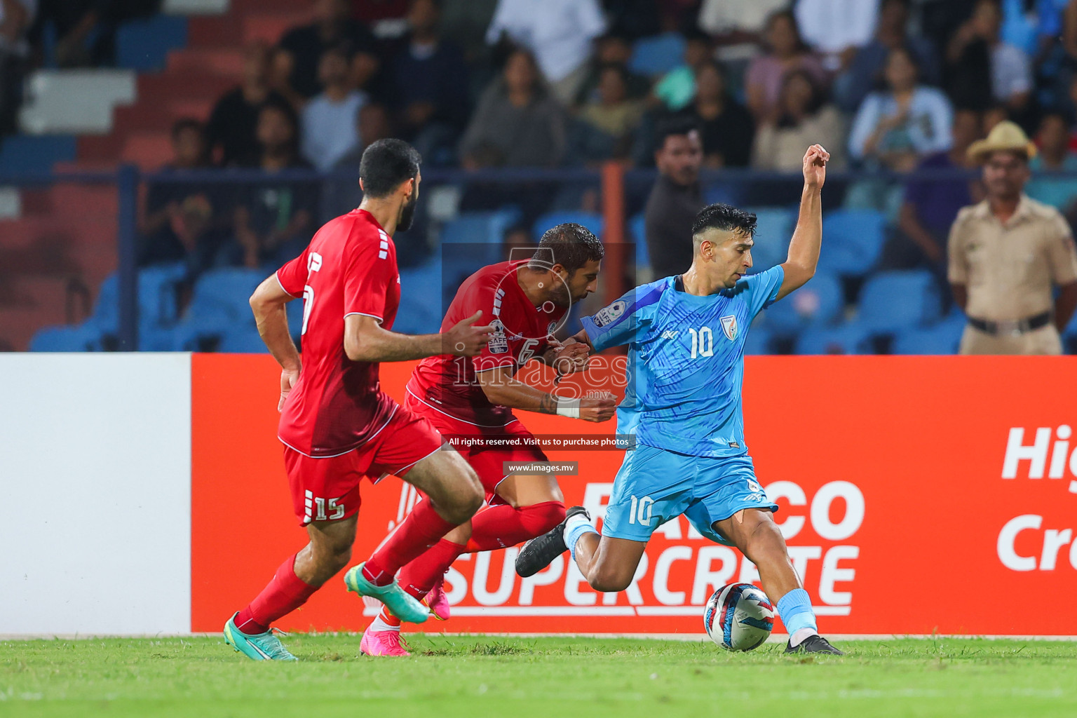 Lebanon vs India in the Semi-final of SAFF Championship 2023 held in Sree Kanteerava Stadium, Bengaluru, India, on Saturday, 1st July 2023. Photos: Nausham Waheed / images.mv