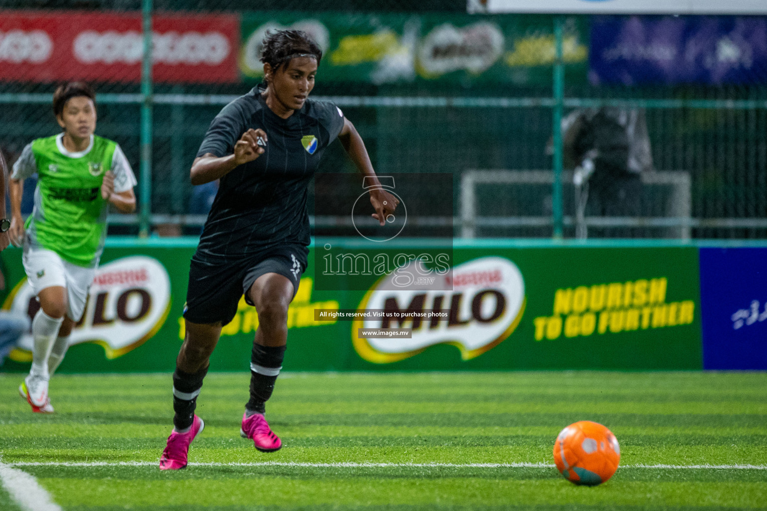 Club WAMCO vs DSC in the Semi Finals of 18/30 Women's Futsal Fiesta 2021 held in Hulhumale, Maldives on 14th December 2021. Photos: Ismail Thoriq / images.mv