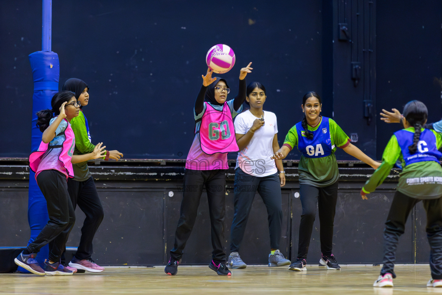 NETGEN A vs FIONTI Sports Academy (U11) in Day 1 of 3rd Junior Championship - Netball association of Maldives, held at Social Center on 19th January 2025 . Photos by Shuu Abdul Sattar