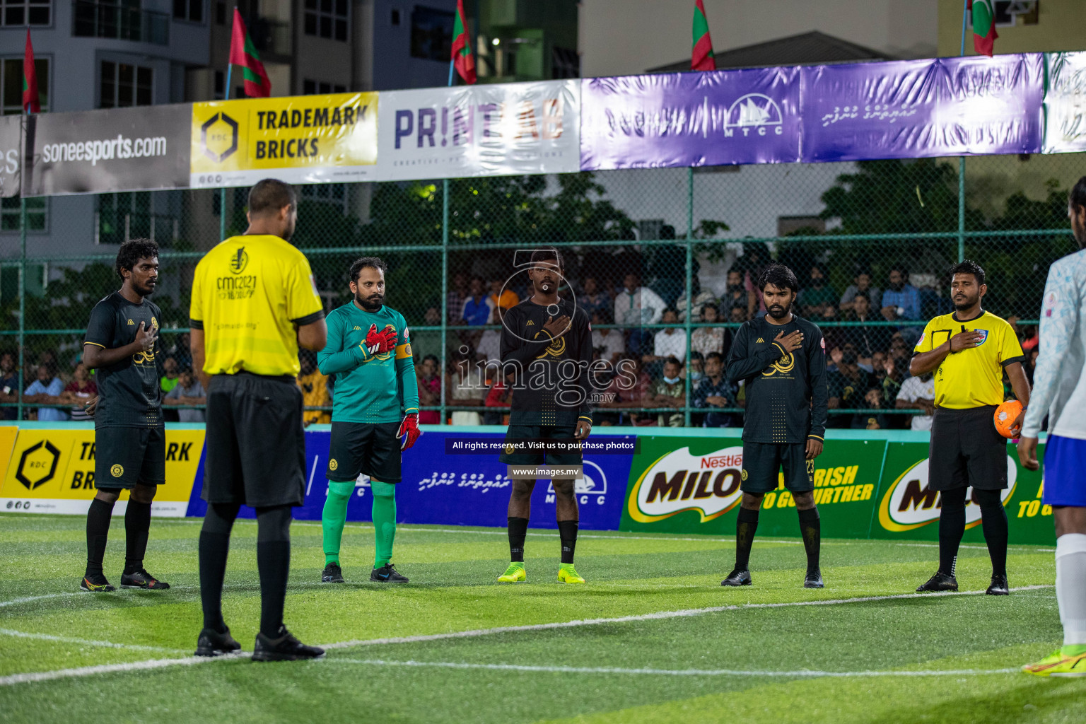 Prison Club vs MACL in the Quarter Finals of Club Maldives 2021 held at Hulhumale;, on 12th December 2021 Photos: Ismail Thoriq / images.mv