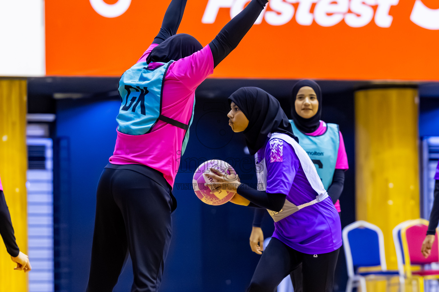 MV Netters vs Invicto SC in Day 7 of 24th Milo Netball Association Championship was held in Social Center at Male', Maldives on Sunday, 7th September 2025. Photos: Nausham Waheed / images.mv