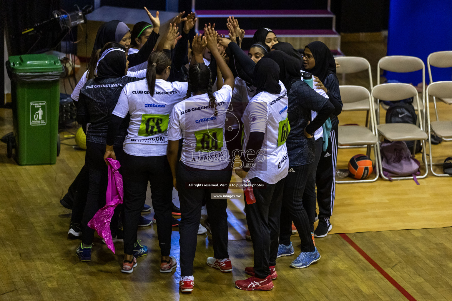 Sports Club Shining Star vs Club Green Streets in the Milo National Netball Tournament 2022 on 17 July 2022, held in Social Center, Male', Maldives. Photographer: Hassan Simah / Images.mv