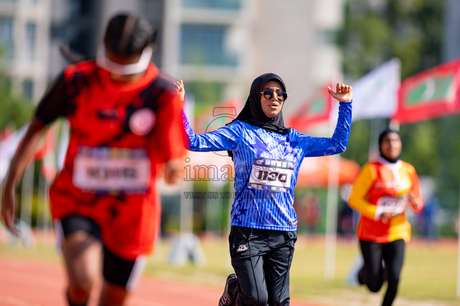 Day 3 of MWSC Interschool Athletics Championships 2024 held in Hulhumale Running Track, Hulhumale, Maldives on Monday, 11th November 2024. 
Photos by: Hassan Simah / Images.mv