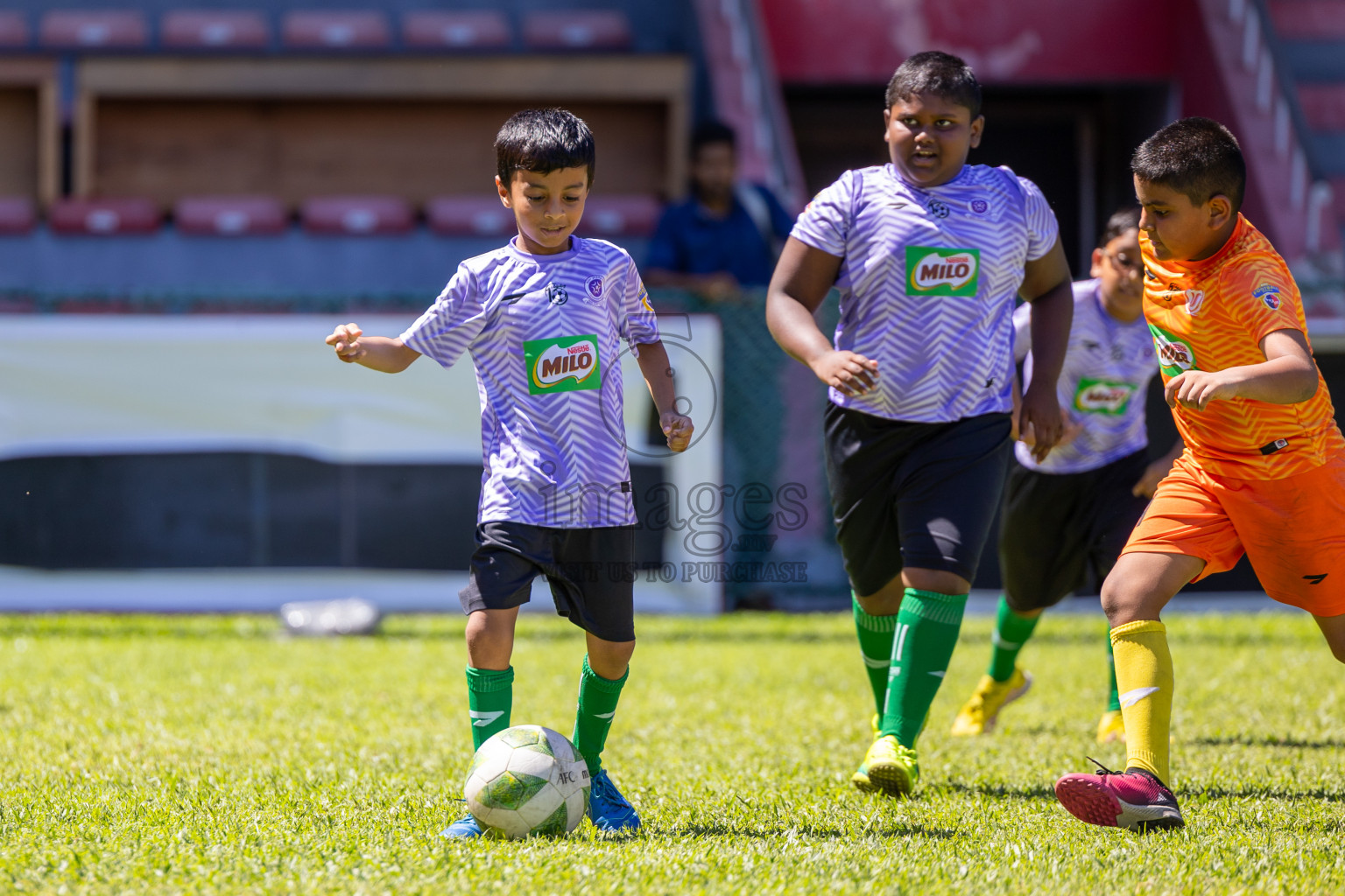 Day 1 of MILO Kids Football Fiesta was held at National Stadium in Male', Maldives on Friday, 23rd February 2024. 
Photos: Ismail Thoriq / images.mv