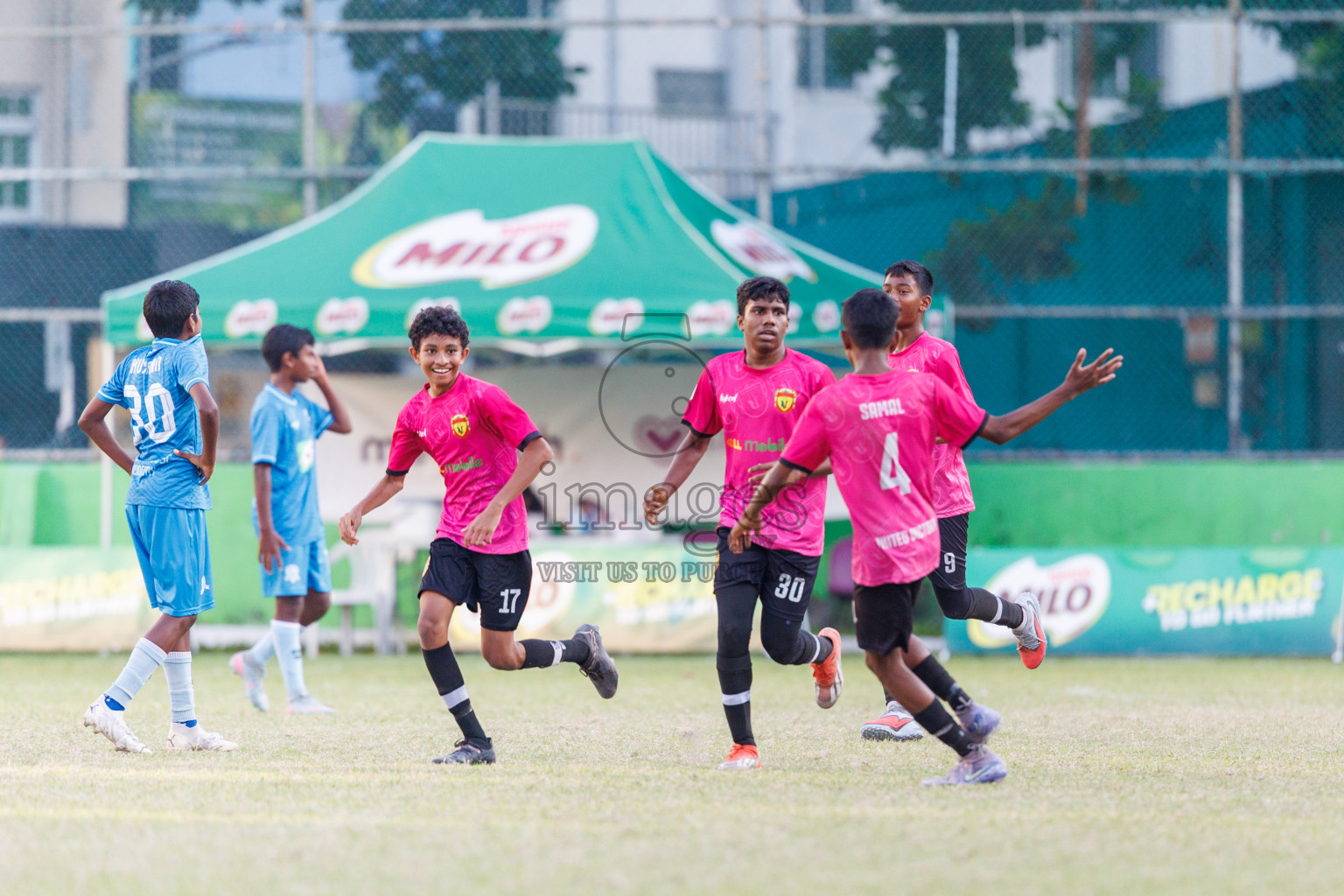 Day 4 of MILO Academy Championship 2025 (U14) was held on Sunday, 2nd November 2025 at Henveiru Football Grounds, Male', Maldives . 
Photos: Hassan Simah / images.mv