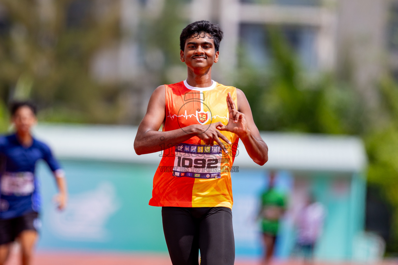 Day 3 of MWSC Interschool Athletics Championships 2024 held in Hulhumale Running Track, Hulhumale, Maldives on Monday, 11th November 2024. 
Photos by: Hassan Simah / Images.mv