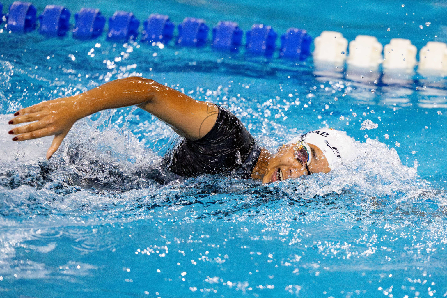 Day 4 of National Swimming Championship 2024 held in Hulhumale', Maldives on Monday, 16th December 2024. Photos: Hassan Simah / images.mv