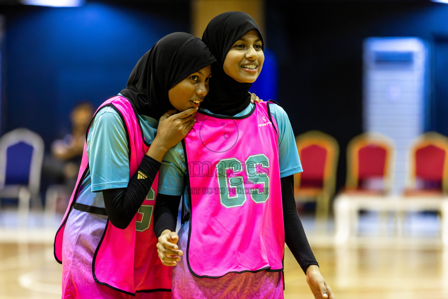 Young Netters A vs AIS Netball Academy in Day 5 of 3rd Netball Junior Championship, held at Social Center on Thursday 23rd January 2025 . Photos: Shuu Abdul Sattar / images.mv