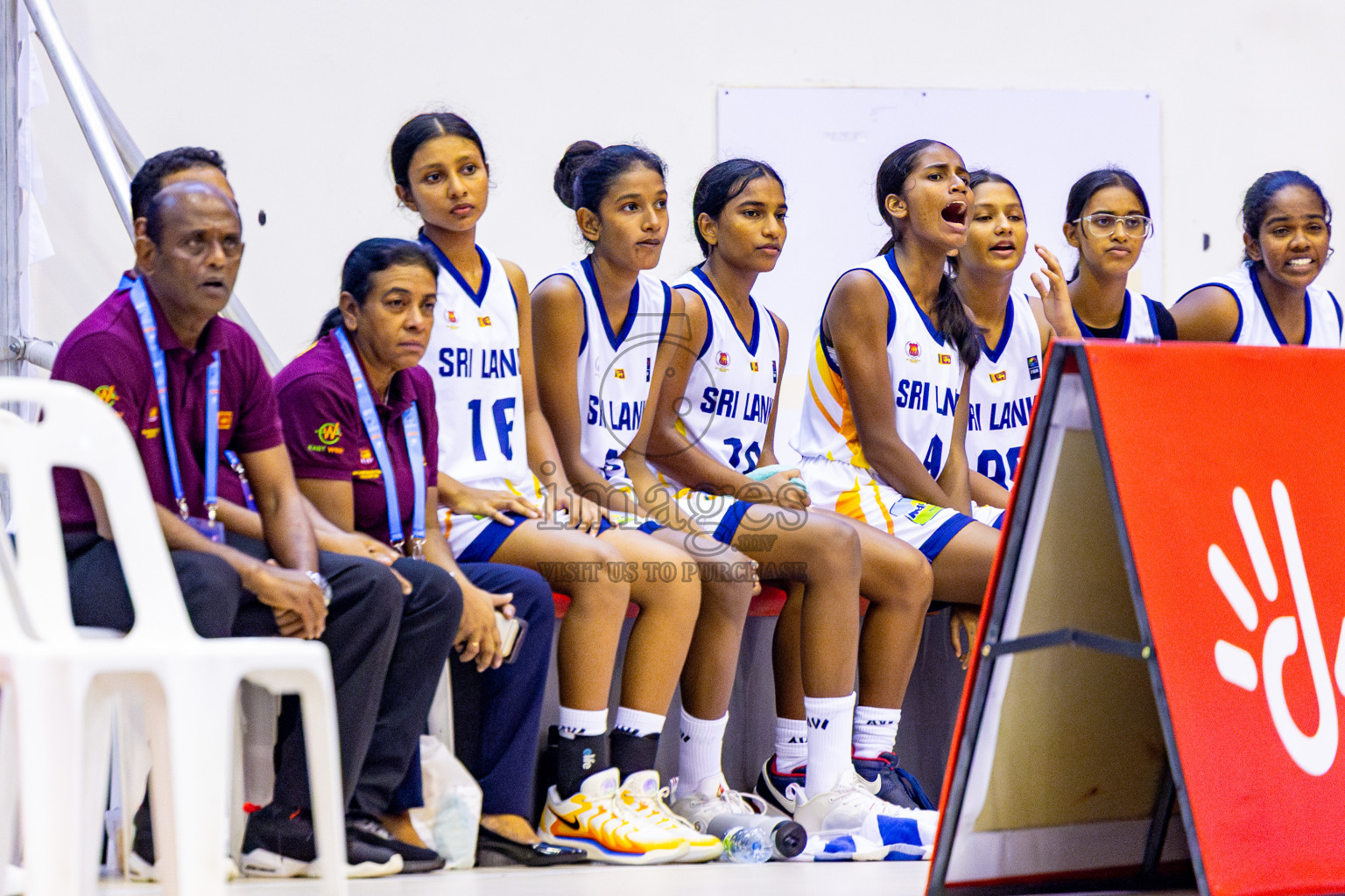 Maldives vs SriLanka in Day 2 of Under 16 Woman's Asian Cup SABA Qualifiers 2025 was held in Social Center, Male', Maldives on Friday, 13th June 2025. Photos: Nausham Waheed / images.mv