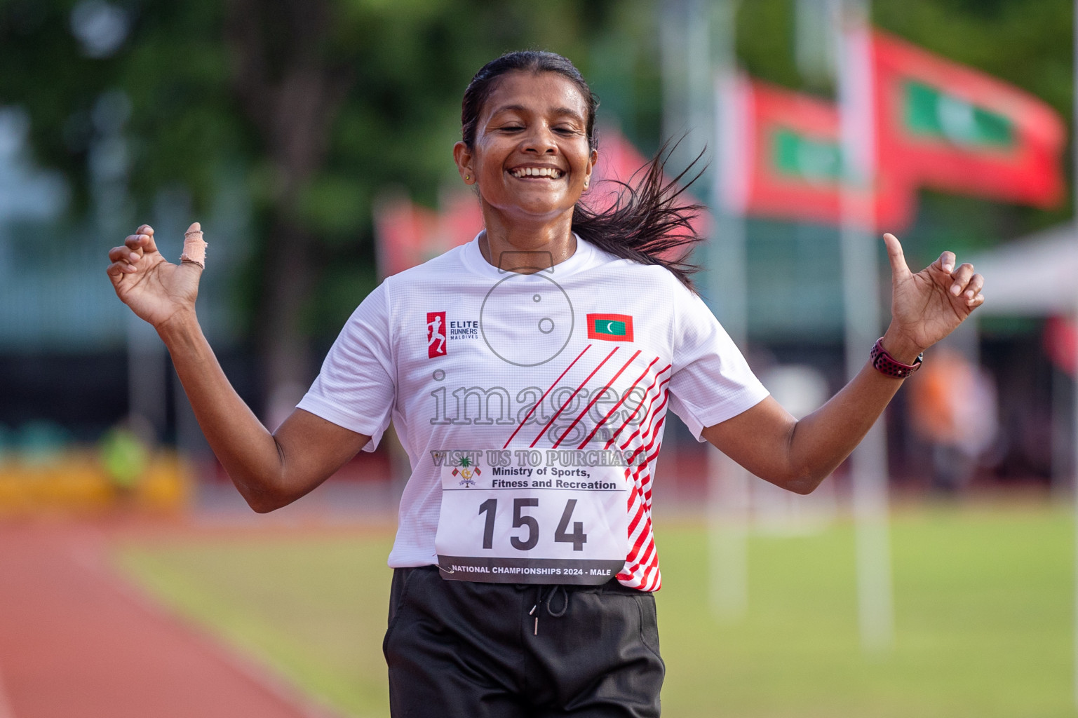 Day 2 of 33rd National Athletics Championship was held in Ekuveni Track at Male', Maldives on Friday, 6th September 2024. Photos: Shuu Abdul Sattar / images.mv