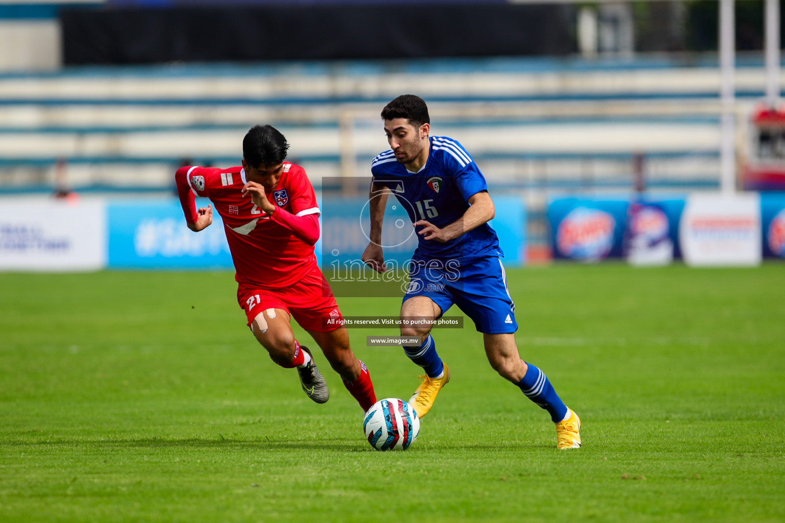 Kuwait vs Nepal in the opening match of SAFF Championship 2023 held in Sree Kanteerava Stadium, Bengaluru, India, on Wednesday, 21st June 2023. Photos: Nausham Waheed / images.mv