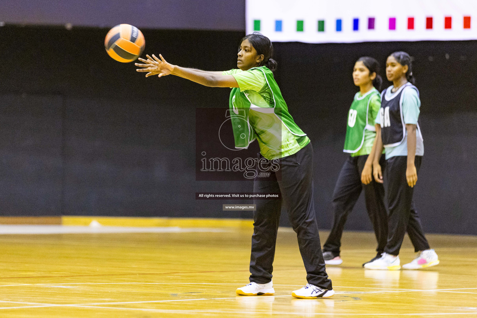 Day 10 of 24th Interschool Netball Tournament 2023 was held in Social Center, Male', Maldives on 5th November 2023. Photos: Nausham Waheed / images.mv