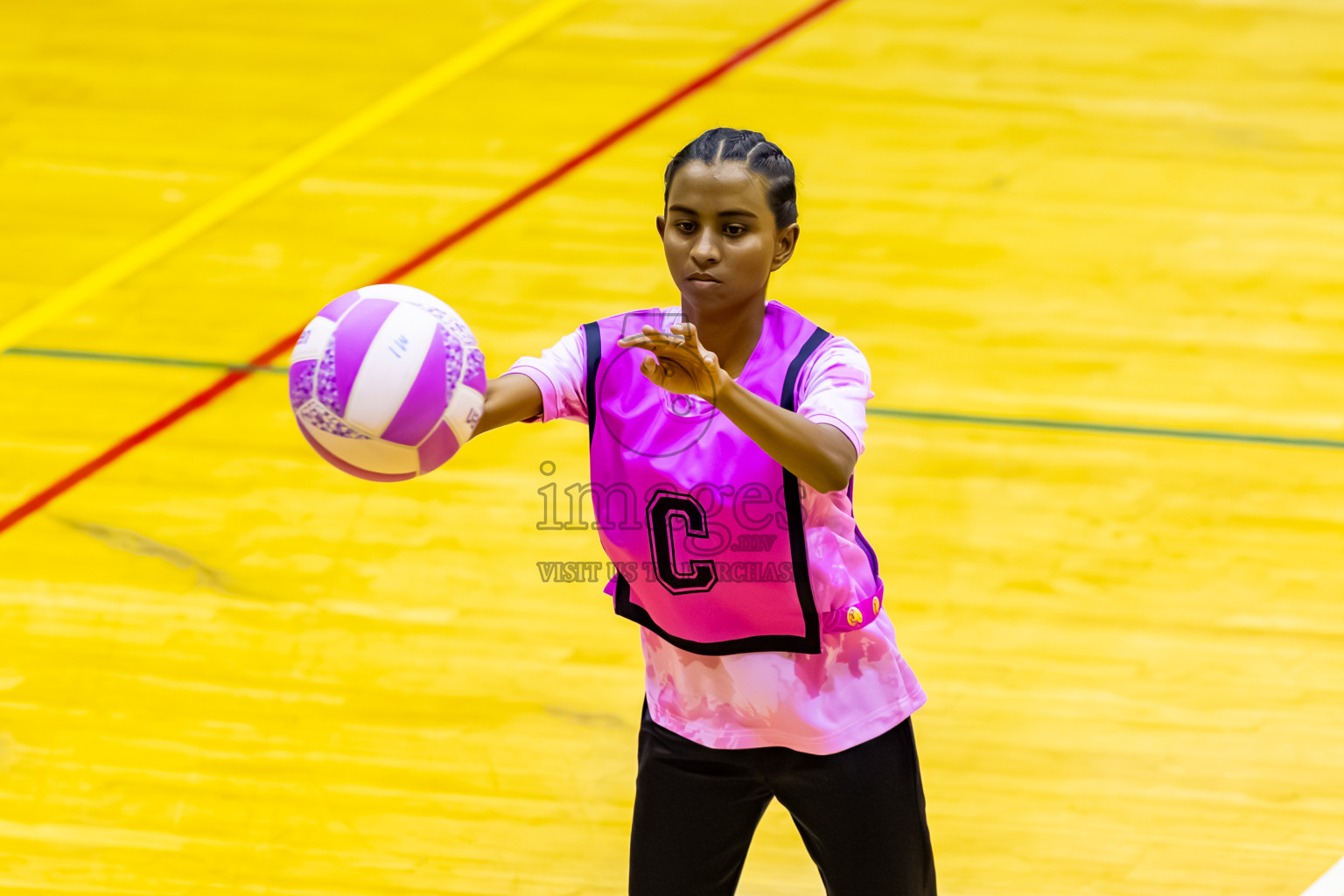 MV netters vs Xenith SC in Day 4 of 24th Milo Netball Association Championship held in Social Center at Male', Maldives on Thursday, 4th September 2025. Photos: Nausham Waheed / images.mv