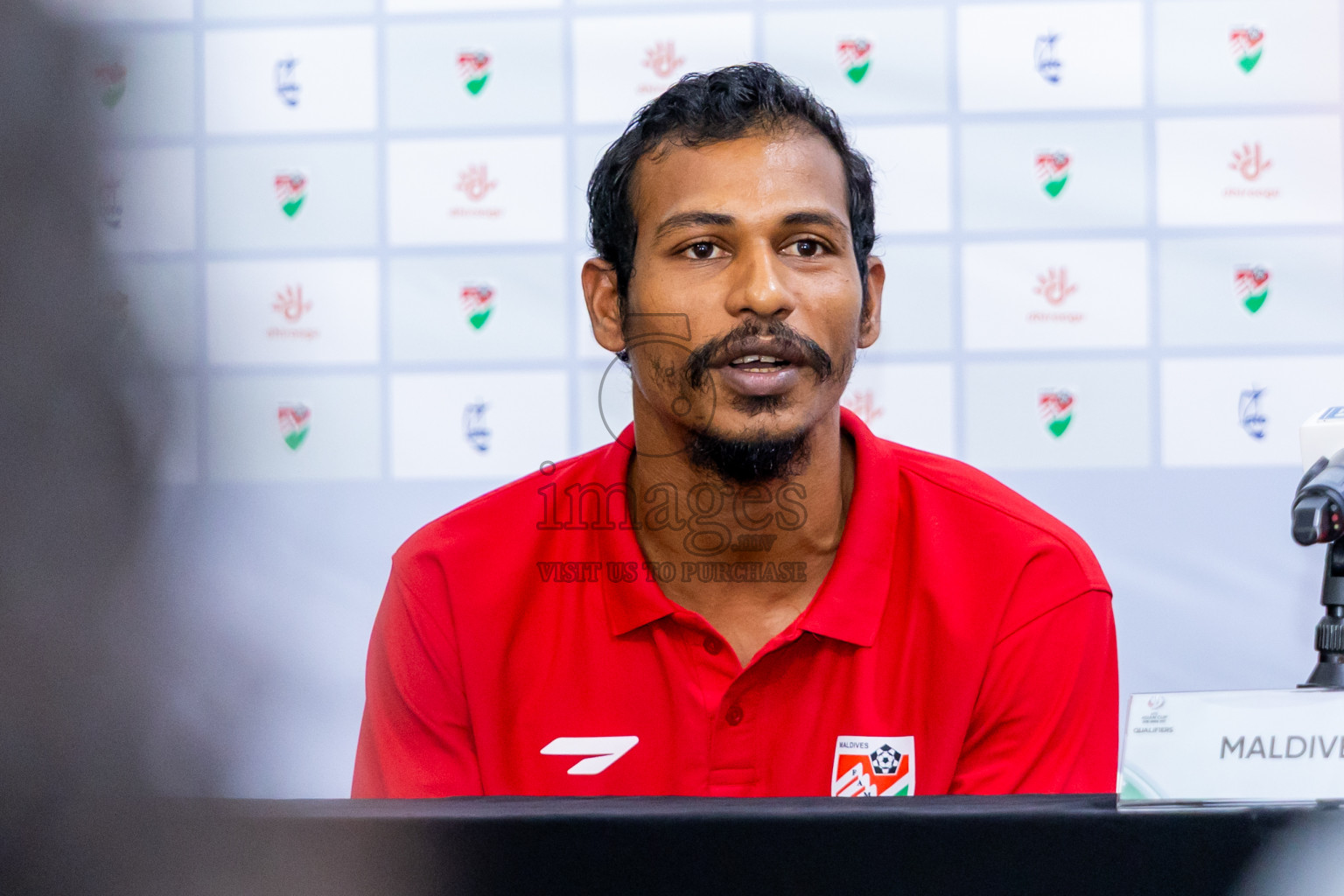 Final Pre-Match Press Conference of AFC Asian Cup Saudi Arabia 2027 Qualifiers -Maldives vs Tajikistan was held at National Stadium in Male', Maldives on Monday, 13th October 2025. Photos: Nausham Waheed / images.mv