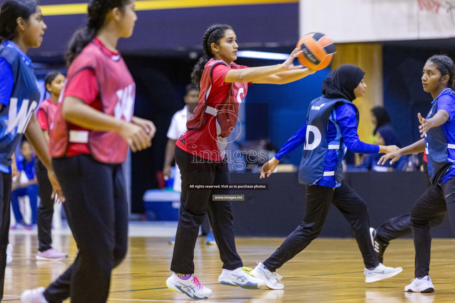 Day 8 of 24th Interschool Netball Tournament 2023 was held in Social Center, Male', Maldives on 3rd November 2023. Photos: Nausham Waheed / images.mv