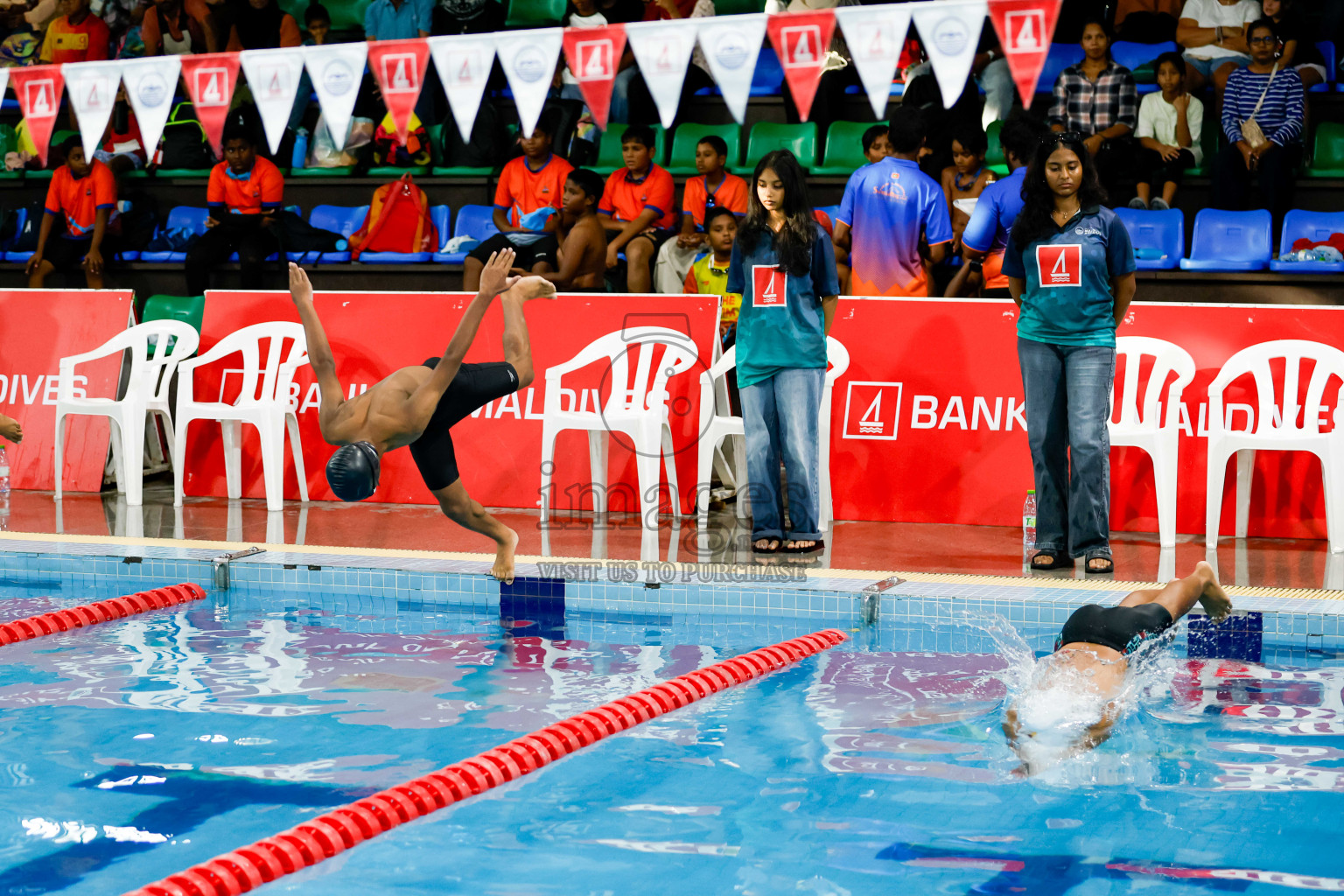 Day 1 of BML 6th National Kids Swimming Kids Festival 2025 held in Hulhumale', Maldives on Monday, 3rd November 2024. Photos: Hassan Simah / images.mv