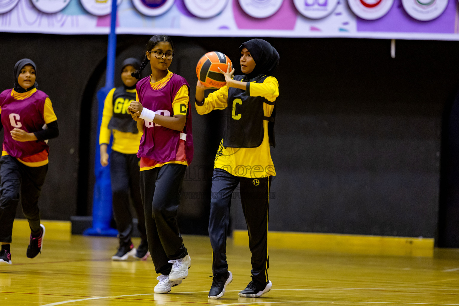 Day 6 of 25th Inter-School Netball Tournament was held in Social Center at Male', Maldives on Thursday, 15th August 2024. Photos: Nausham Waheed / images.mv