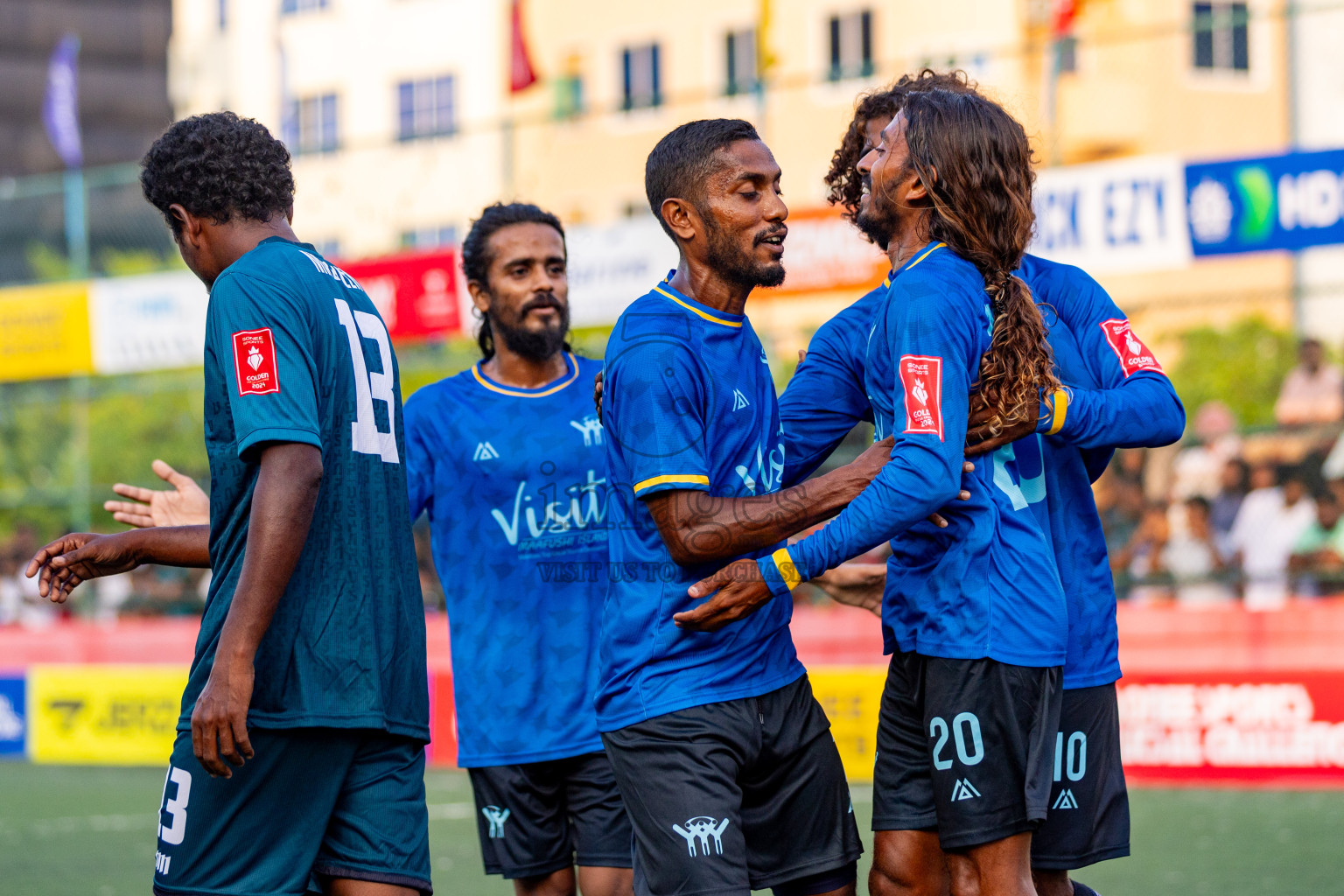 K. Maafushi vs K. Guraidhoo in Day 19 of Golden Futsal Challenge 2024 was held on Friday, 2nd February 2024 in Hulhumale', Maldives 
Photos: Hassan Simah / images.mv