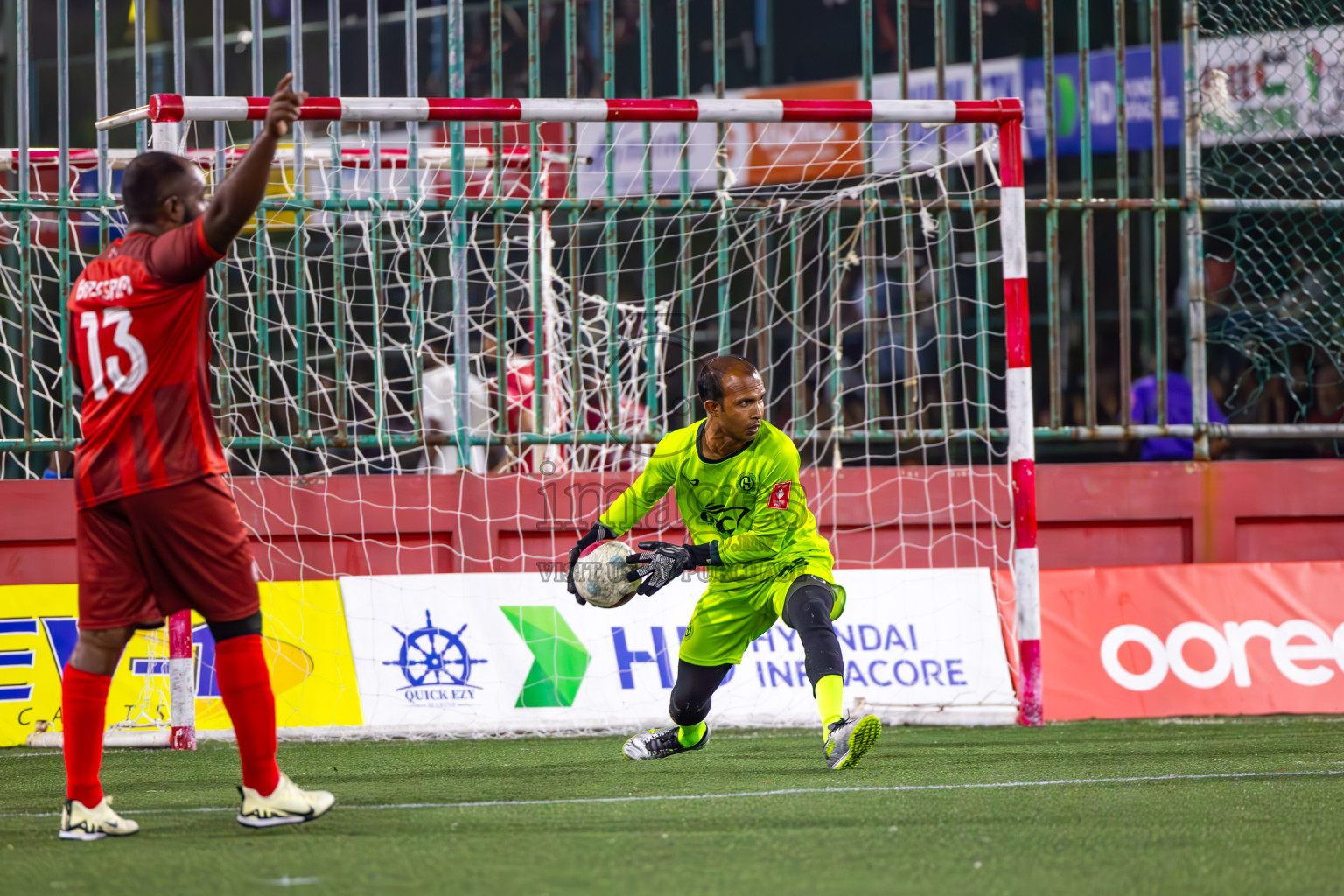 K Gaafaru VS K Huraa in Day 25 of Golden Futsal Challenge 2024 was held on Thursday , 8th February 2024 in Hulhumale', Maldives
Photos: Ismail Thoriq / images.mv