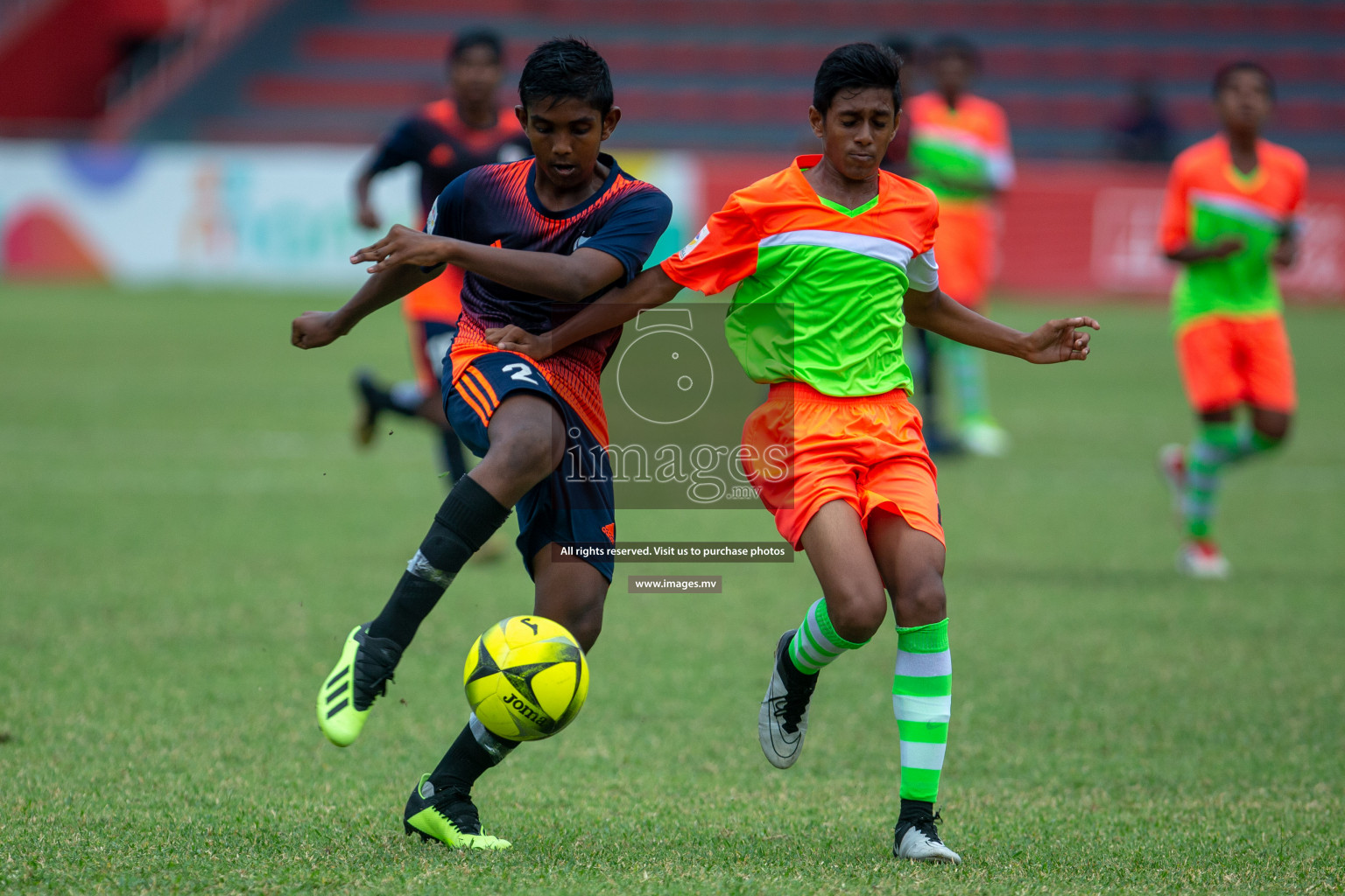 Ghaazee School and Imaadhudheen School in the Semi Final of MAMEN Inter School Football Tournament 2019 (U15) in Male, Maldives on 17th March 2019, Sunday Photos: Ismail Thoriq / images.mv