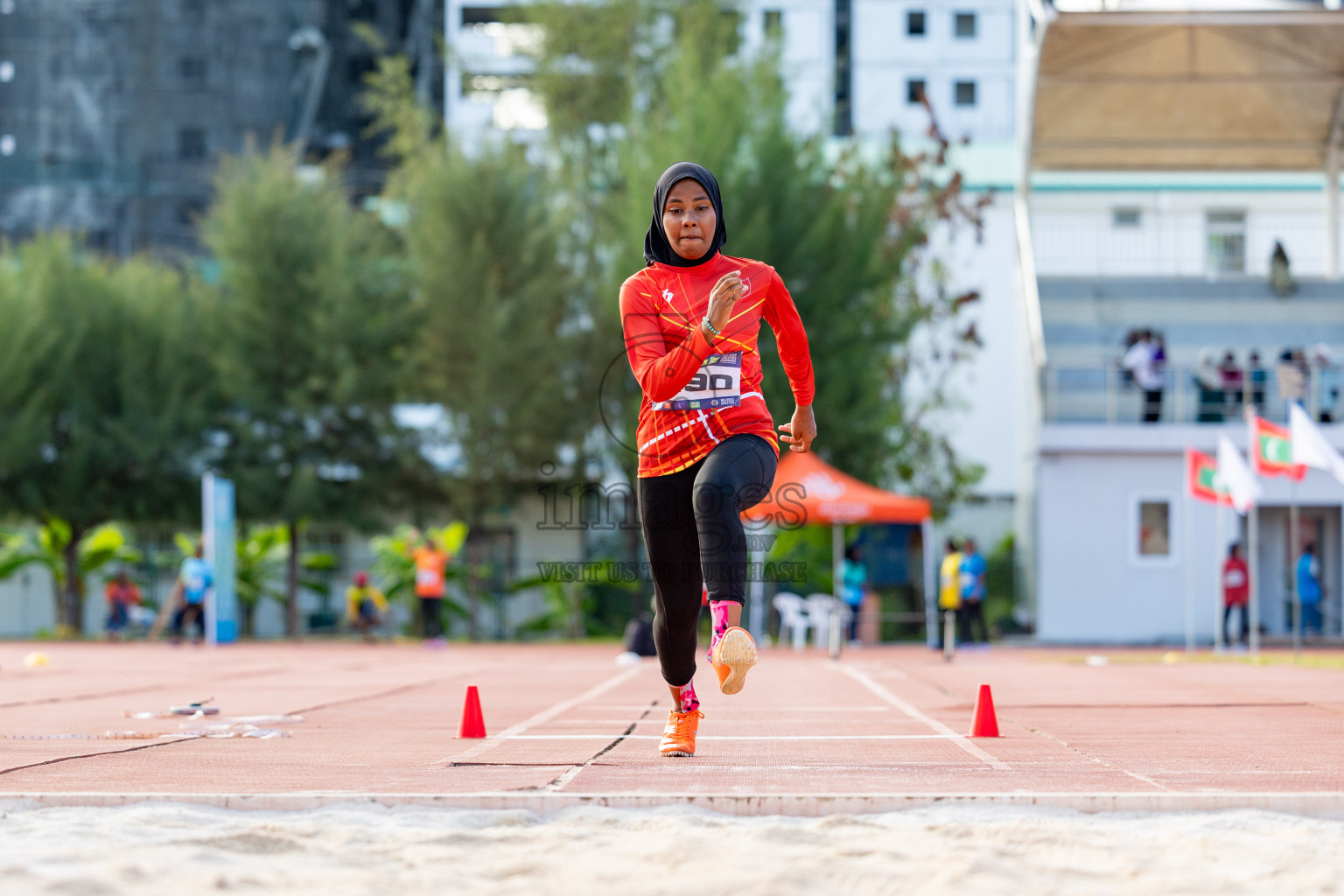 Day 2 of MWSC Interschool Athletics Championships 2024 held in Hulhumale Running Track, Hulhumale, Maldives on Sunday, 10th November 2024. 
Photos by: Hassan Simah / Images.mv