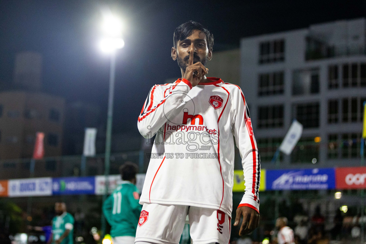 S Maradhoofeydhoo vs S Feydhoo in Day 18 of Golden Futsal Challenge 2024 was held on Thursday, 1st February 2024, in Hulhumale', Maldives Photos: Nausham Waheed, / images.mv