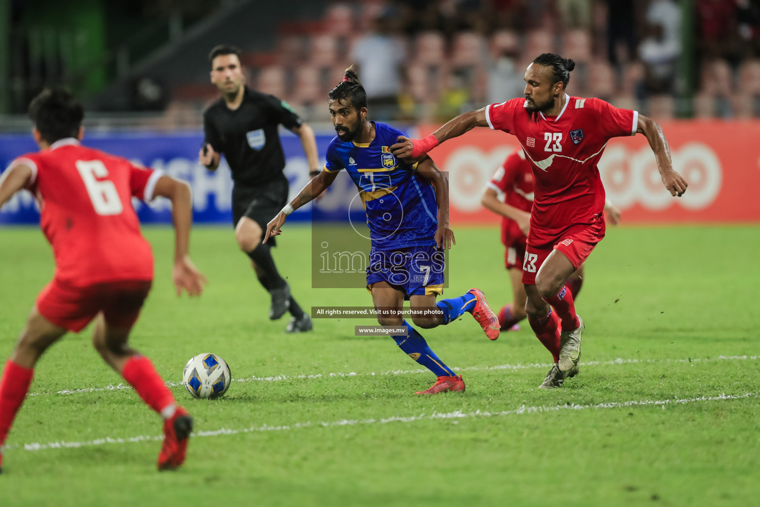 Nepal vs Sri Lanka in SAFF Championship 2021 held on 4th October 2021 in Galolhu National Stadium, Male', Maldives