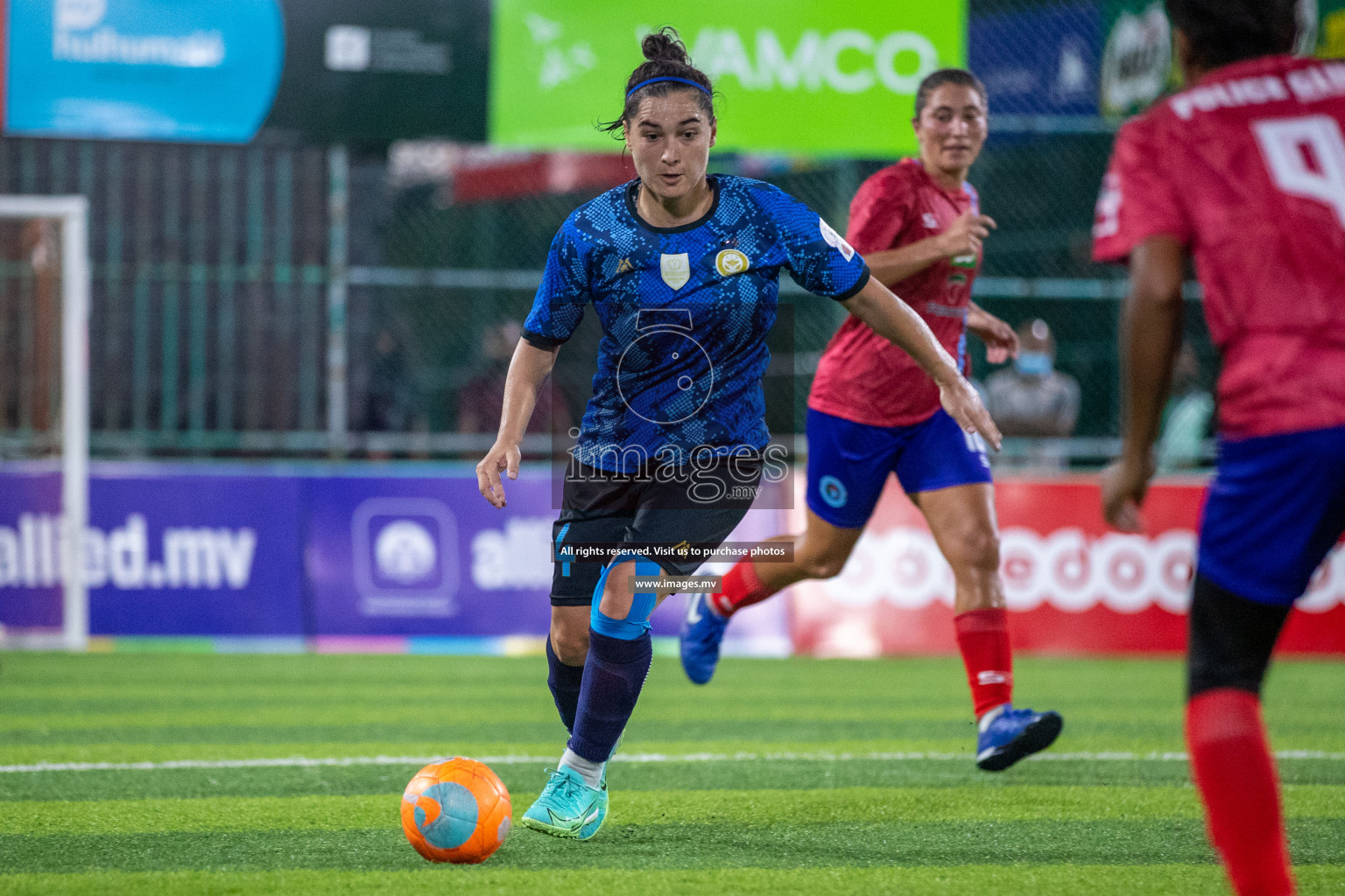 MPL vs Police Club in the Semi Finals of 18/30 Women's Futsal Fiesta 2021 held in Hulhumale, Maldives on 14th December 2021. Photos: Ismail Thoriq / images.mv