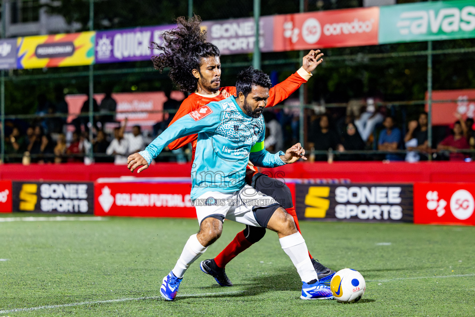 M Kolhufushi VS M Muli in Day 7 of Golden Futsal Challenge 2025 was held on Saturday, 11th January 2025, in Hulhumale', Maldives Photos: Nausham Waheed / images.mv