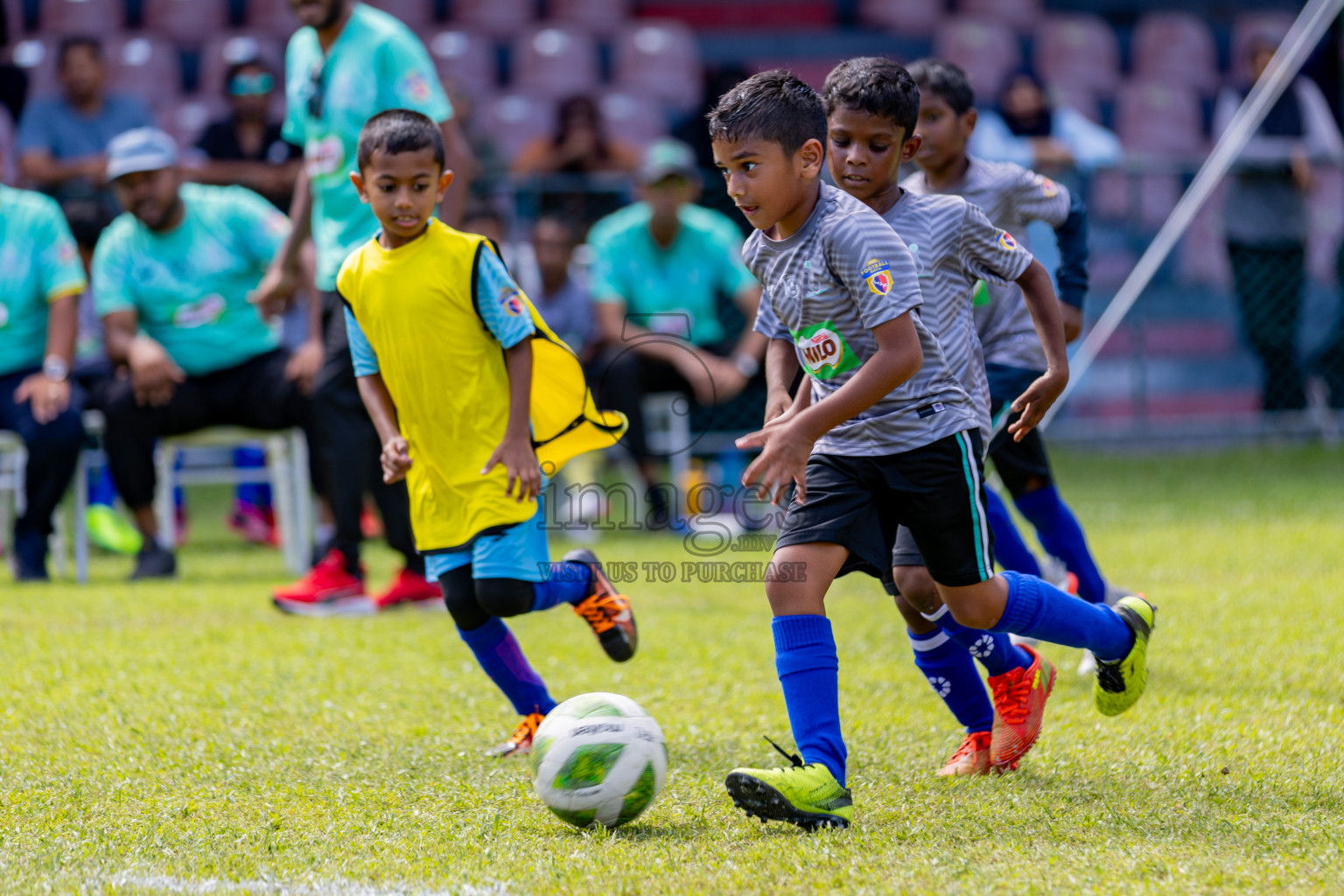 Day 2 of MILO Kids Football Fiesta was held at National Stadium in Male', Maldives on Saturday, 24th February 2024. Photos: Hassan Simah / images.mv