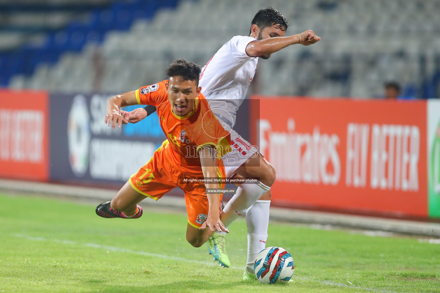 Bhutan vs Lebanon in SAFF Championship 2023 held in Sree Kanteerava Stadium, Bengaluru, India, on Sunday, 25th June 2023. Photos: Hassan Simah / images.mv