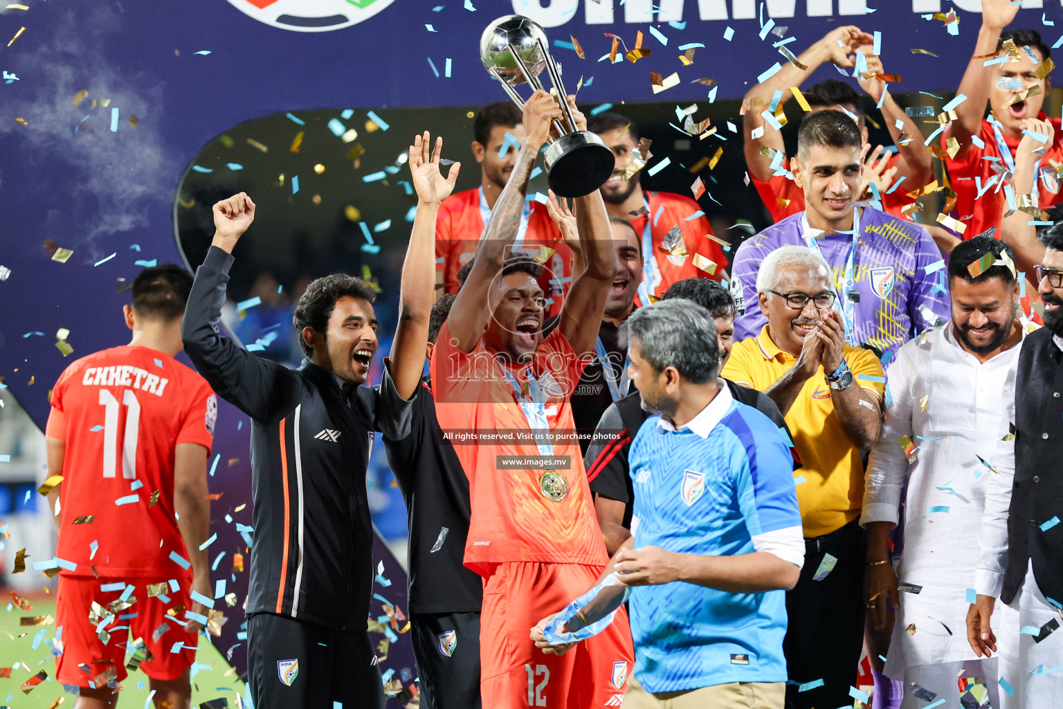 Kuwait vs India in the Final of SAFF Championship 2023 held in Sree Kanteerava Stadium, Bengaluru, India, on Tuesday, 4th July 2023. Photos: Nausham Waheed / images.mv