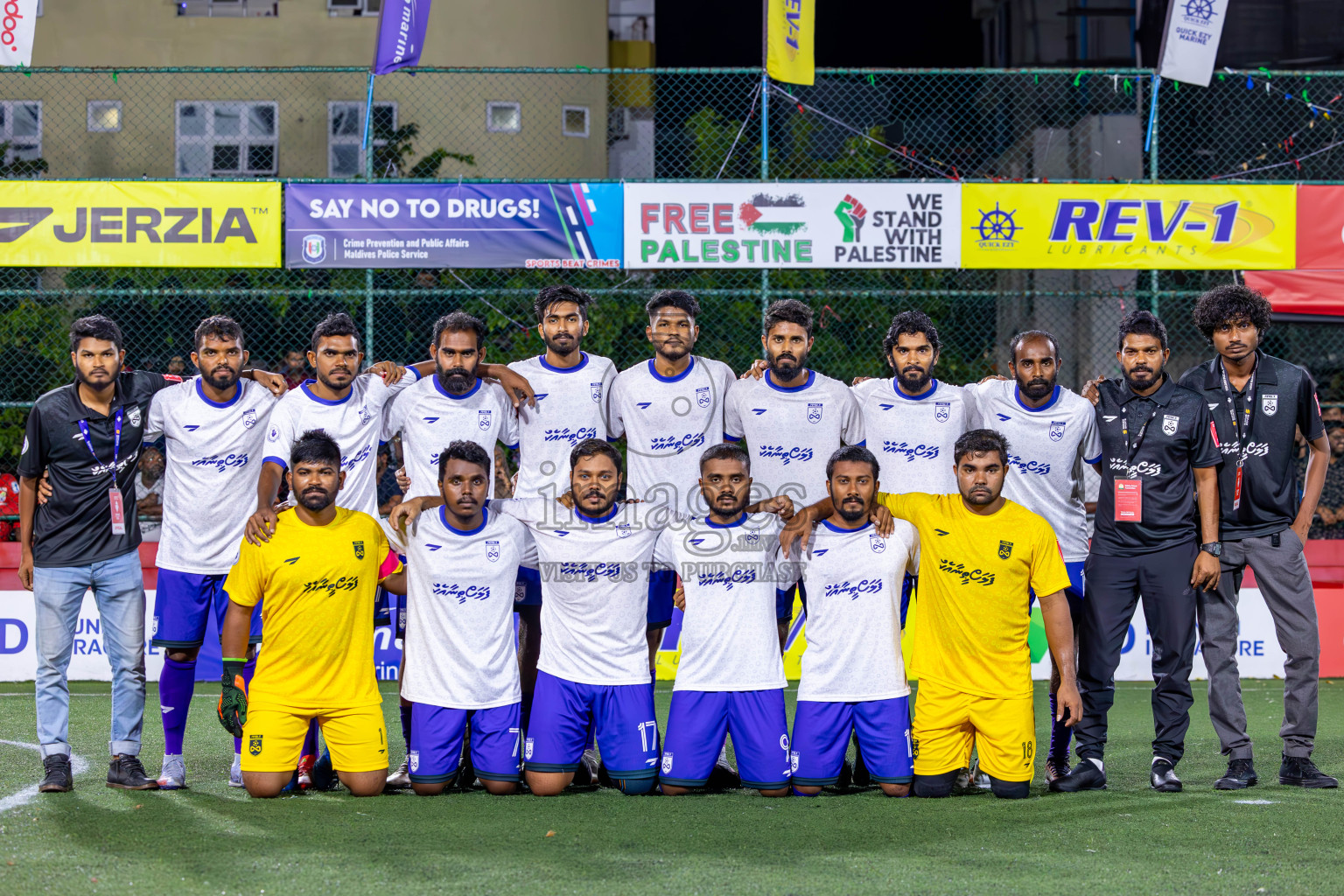 Dh Kudahuvadhoo vs F Bilehdhoo in Zone 5 Final on Day 38 of Golden Futsal Challenge 2024 which was held on Friday, 23rd February 2024, in Hulhumale', Maldives Photos: Ismail Thoriq / images.mv