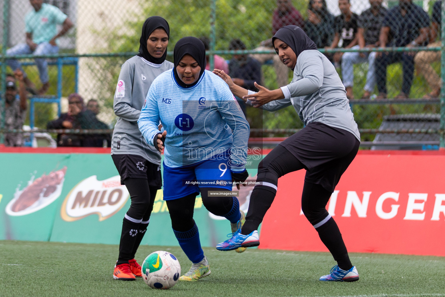 Hulhumale Hospital vs MIRA SC in 18/30 Futsal Fiesta Classic 2023 held in Hulhumale, Maldives, on Friday, 21st July 2023 Photos: Mohamed Mahfooz Moosa / images.mv