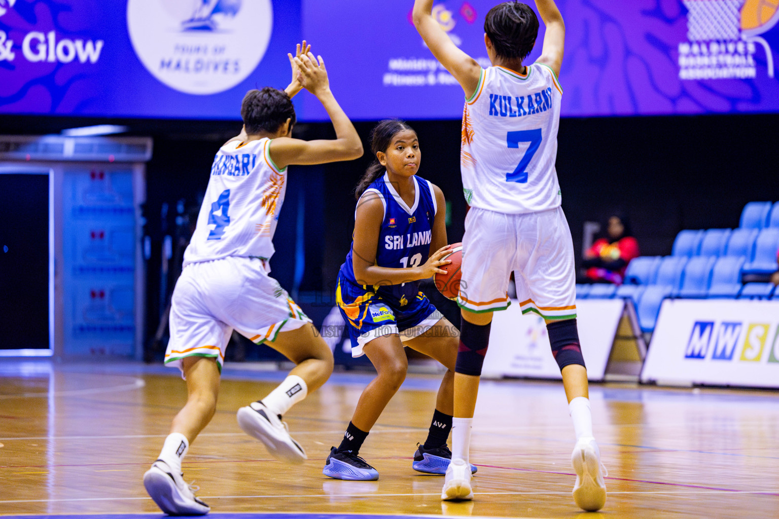India vs SriLanka in Day 1 of Under 16 Woman's Asian Cup SABA Qualifiers 2025 was held in Social Center, Male', Maldives on 12th June 2025. Photos: Nausham Waheed / images.mv