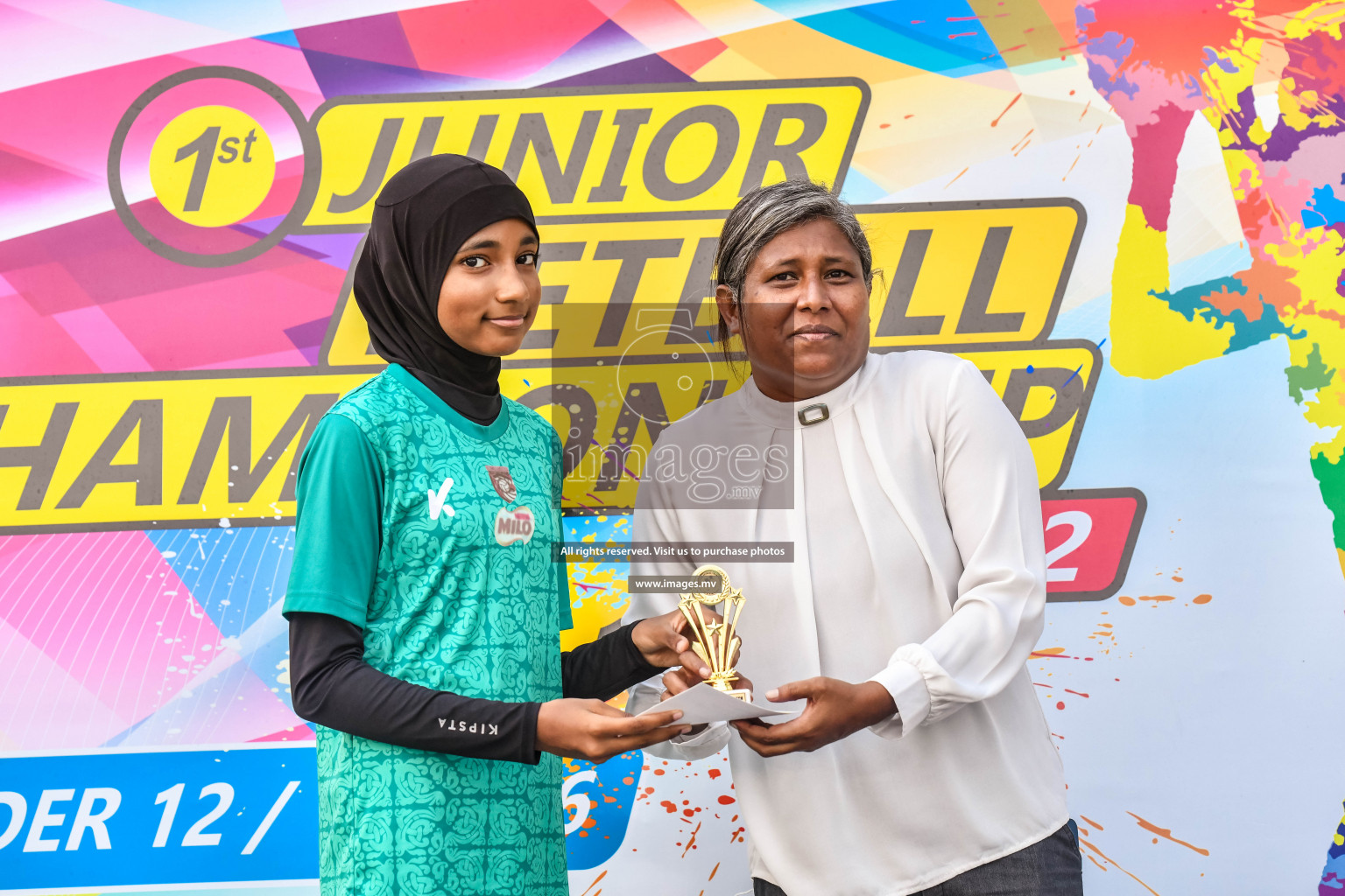 Final of Junior Netball Championship 2022 held in Male', Maldives on 19th March 2022. Photos by Nausham Waheed