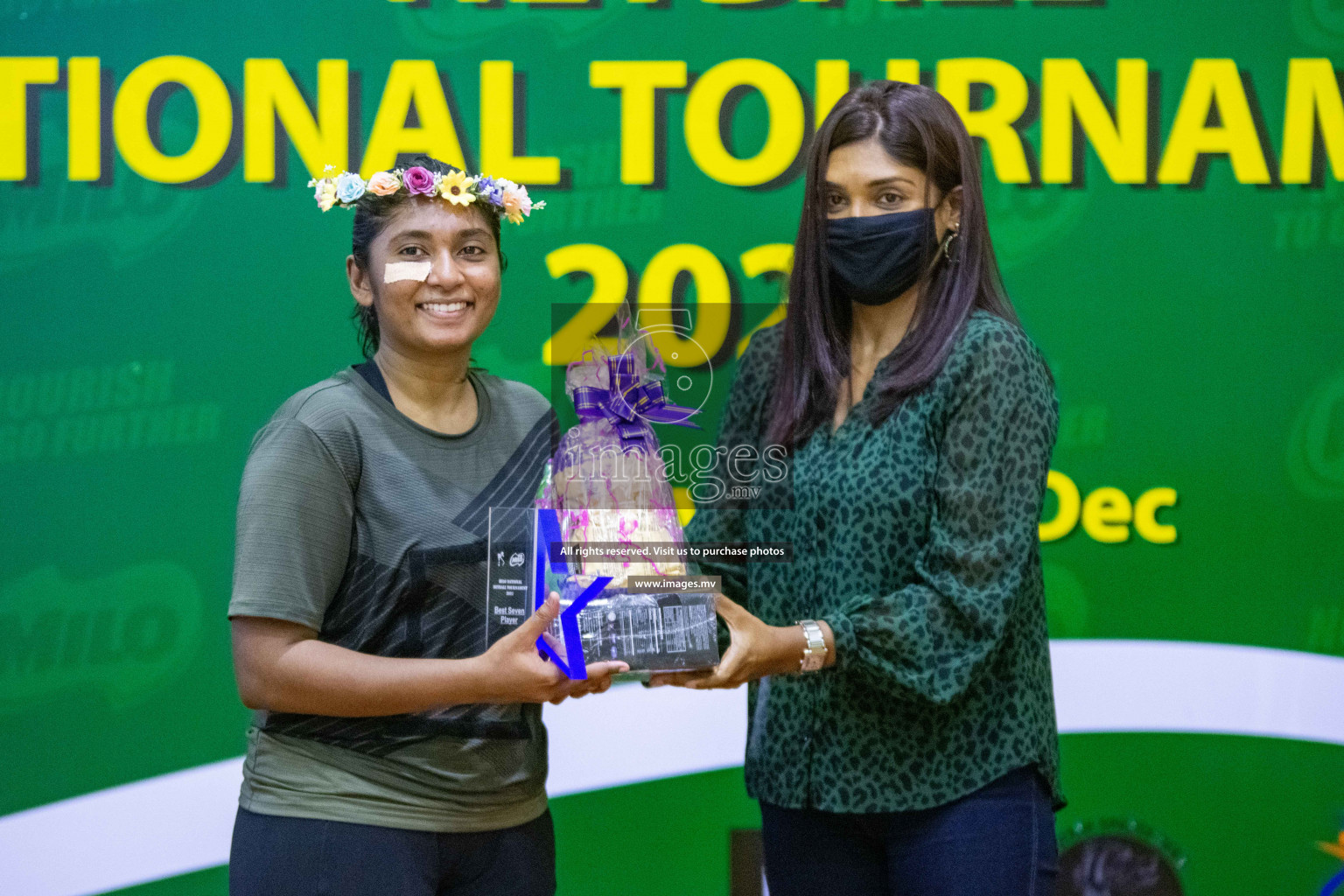 Kulhudhuffushi Youth & R.C vs Club Green Streets in the Finals of Milo National Netball Tournament 2021 (Women's) held on 5th December 2021 in Male', Maldives Photos: Ismail Thoriq / images.mv