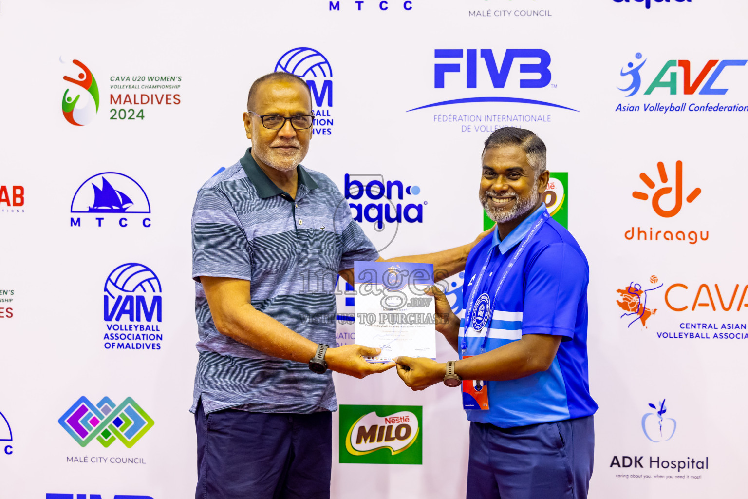 Sri Lanka vs Maldives in Semi Final of CAVA U20 Woman's Volleyball Championship 2024 was held in Social Center, Male', Maldives on 22nd July 2024. Photos: Nausham Waheed / images.mv