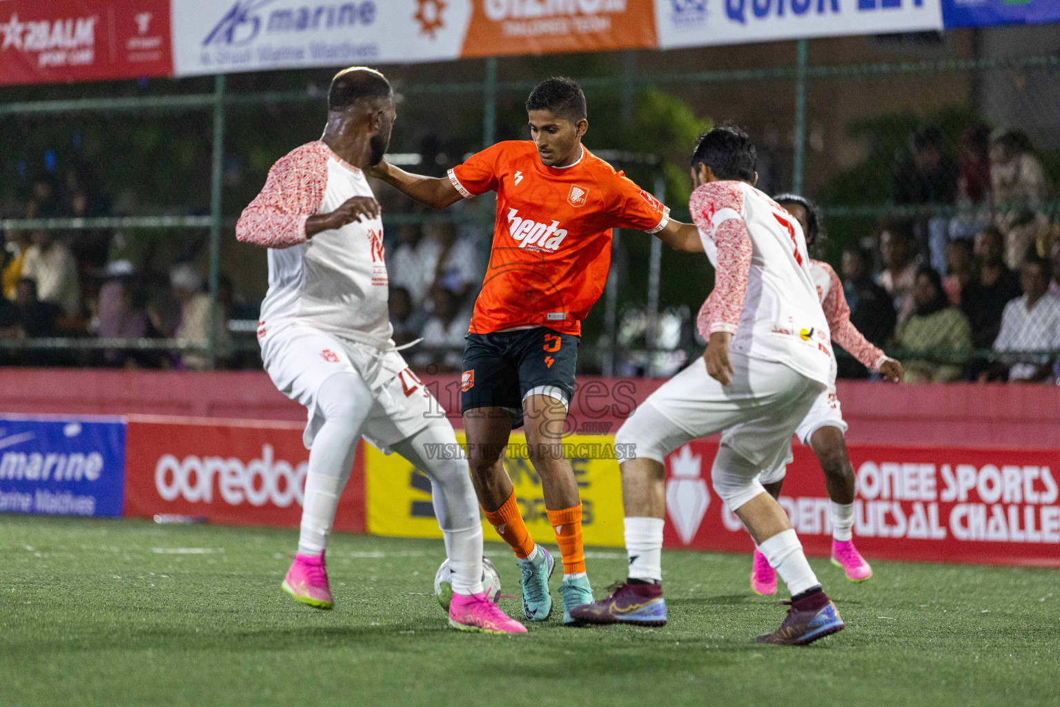 L Dhanbidhoo VS L Maavah in Day 12 of Golden Futsal Challenge 2024 was held on Friday, 26th January 2024, in Hulhumale', Maldives Photos: Nausham Waheed / images.mv