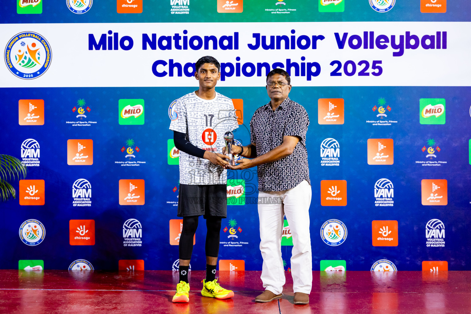 Maathoda Sports Club vs Sports Club City in the Finals of Milo National Junior Volleyball Championship 2025 Men's Division was held on Sunday, 30th November 2025 at Ekuveni Turf Court Male', Maldives. Photos: Nausham Waheed / images.mv