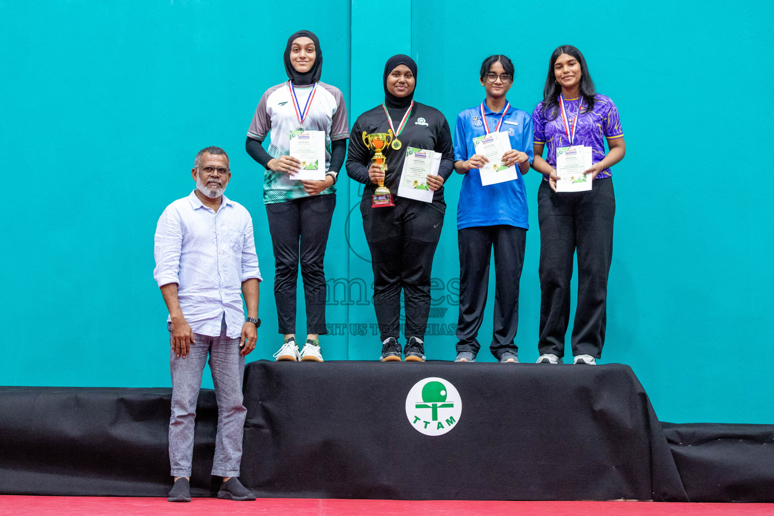 Senior Finals and Awarding ceremony of Interschool Table Tennis Tournament 2024 was held in Male' TT Hall, Male', Maldives on Saturday, 10th August 2024.
Photos: Ismail Thoriq / images.mv